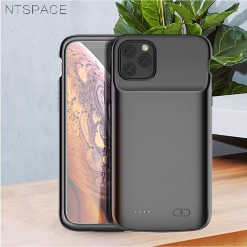 For iPhone 11 Pro Max Battery Case For iPhone 11 Pro Power Case Extenal Battery Power Bank Pack Liquid Silicone Shockproof Cover
