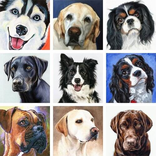 Evershine Diamond Painting Dog 5D DIY Full Square Diamond Embroidery Animals Rhinestone Pictures Home Decoration