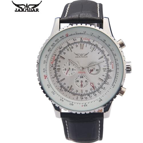 FORSINING Luxury Mechanical Watches Men Classic Automatic 6 Pin Calendar Big Dial Strap Wristwatch montre homme relojes suizos