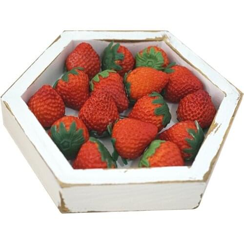 SWEETGO Simulated strawberry artificial Fruit fake PVC model home decorating for showcase photography tools childrens toys