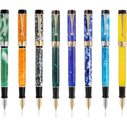 Jinhao 100 Centennial Resin Fountain Pen EF/F/M/Bent Nib Golden Clip Converter Multicolor Writing Gift Pens For Best Stationery