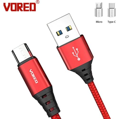 2.4A Output Mobile Phone Cable Type c Usb c Cable Micro Usb charging Cord Wire For Xiao Mi Red Mi Samsung HuaWei Adroid Charger