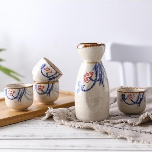 Japanese ceramic wine set white yellow wine scalding antique sake pot separator household wineware liqueur warm bottle