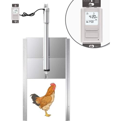 110V/220V Heavy-duty Infrared Automatic Chicken Door Open Close Kit Light Sensor Time Control Henhouse Chicken Coop 30X30cm