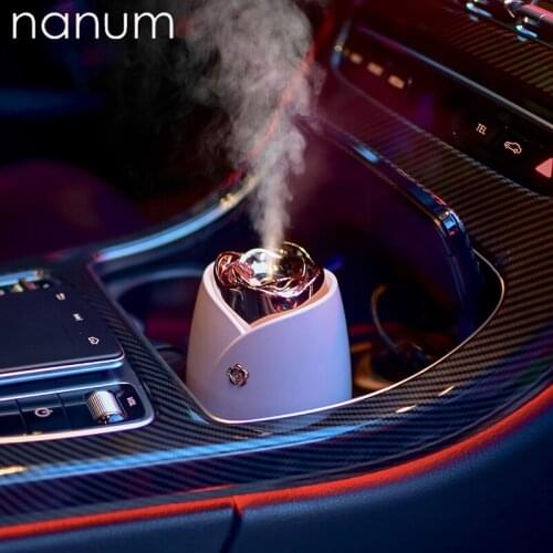 Creative Car Essential Oil Diffuser Mini Ultrasonic Rose Humidifier LED Light USB Aromatherapy Fogger Car Air Freshener