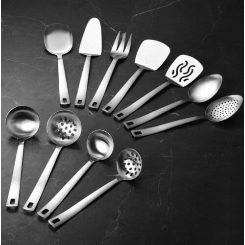 Tableware Utensils Stainless Steel Spoon Spatula Cooker Kitchen Spatula Knife Fork Spoon Flatware Kitchenware Kit Cooking Tool