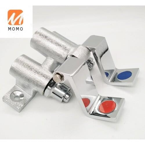 Cast Brass Hot And Cold Water Double Foot Valve For Commercial Sanitary Kitchen Mixer Faucet