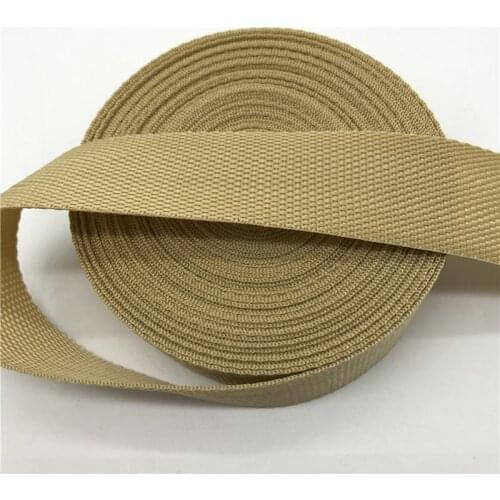 15mm 20mm 25mm 30mm 38mm Wide 5yards Khaki Strap Nylon Webbing Knapsack Strapping Bags Crafts