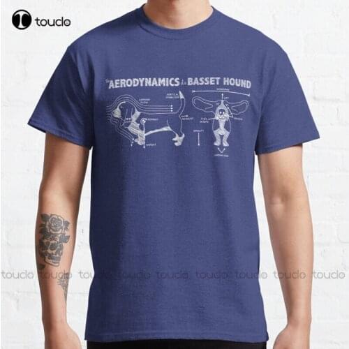 New The Aerodynamics Of A Basset Hound Classic T-Shirt Cotton Men Tee Shirt