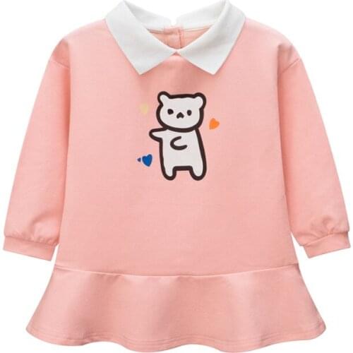 Girls Cartoon Print Lapel Princess Dress Kids Dresses for Girls Toddler Fall Clothes 2021 Flower Girl Dresses Autumn Clothes