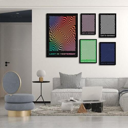 Lost In Yesterday | Lyrics | Colourful | Groovy | Wall Art | Poster | Music | Rock & Roll | Music | Rainbow