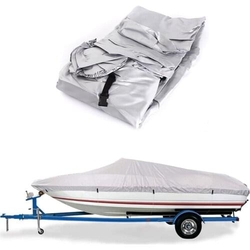 Trailerable Heavy Duty Reflective Boat Cover Waterproof Sunproof UV Protector Speedboat 210D Boat Mooring Cover