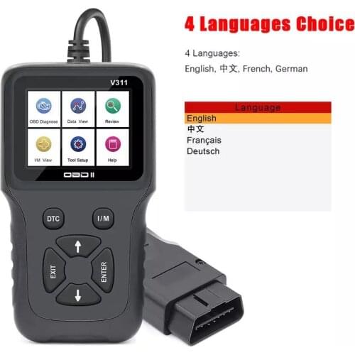 V311 OBD Code Reader Scan Read/Clear Fault Code I/M DTC OBDII EOBD OBD 2 OBD2 Car Diagnostic Tool Scanner Auto VS ELM327 V1.5