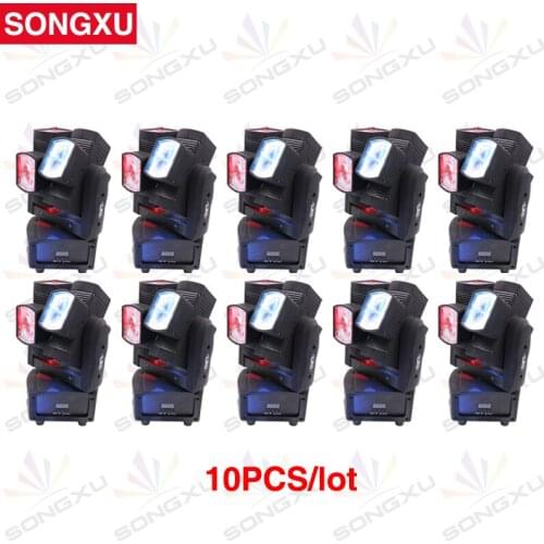 SONGXU 10pcs/lot 8x10W 4in1 RGBW LED Effect Unlimited Rotating Double Wheel Full Color Stage Nightclub Disco Party/SX-MH0810F