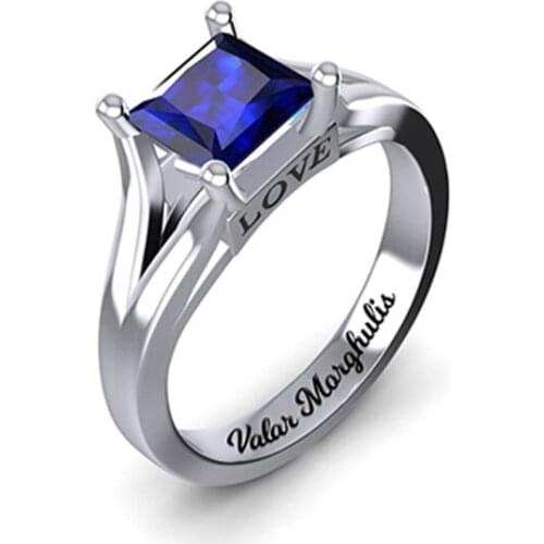 Custom Wedding Rings Engraved Names Birthstone 925 Silver Month Jewelry For lover friend Brithday Gift