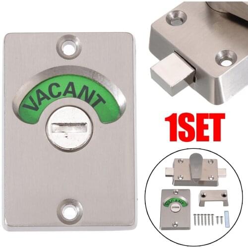 Mayitr Public Toilet Indicator Bolt Lock Vacant/Engaged Bathroom Toilet Privacy Door Lock Latch for Restroom Partition Supplies