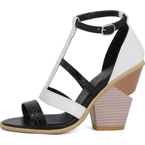 Summer Women Fashion Sexy New Classics Buckle Wedges Party Shoes Narrow Band Consice 34-48