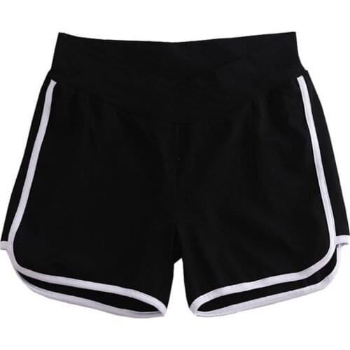 Women Shorts Casual Solid Color Elastic Waistband Wide Leg Sports Shorts Maternity Fifth Summer 2021