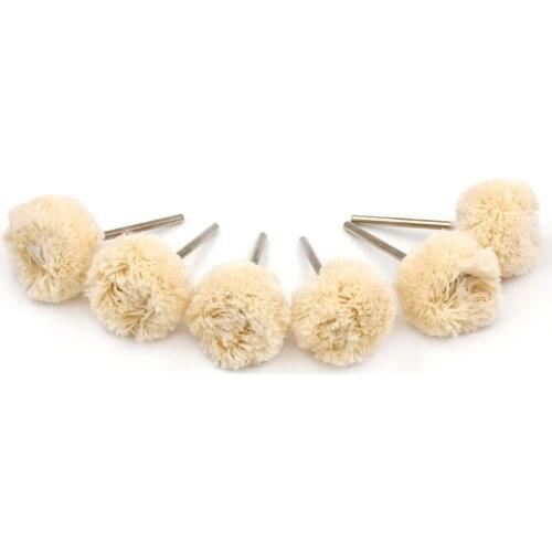 10Pcs For Dremel Accessories Wool Polishing Brush Grinding Buffing Wheel Grinder Brushes for Drill Rotary Tool 2.35mm Shank