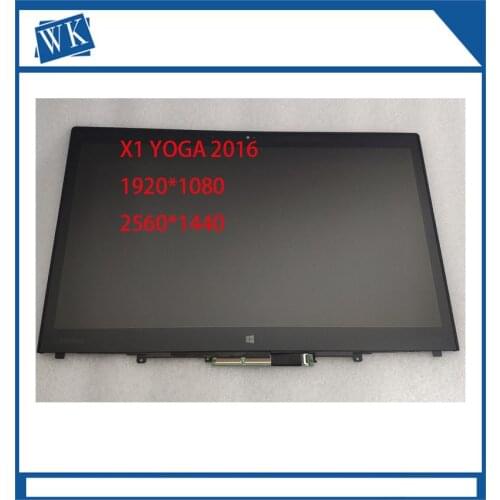 14" LCD LED Display Touch Screen Digitizer FRU 00NY412 01AY702 00UR191 01AY703 00UR190 00UR192 For Lenovo X1 Yoga 1st Gen 2016