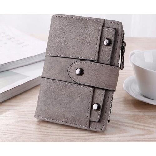 2018 New Style Lady Short Clutch Wallet Solid Fashion Women Wallet PU Leather Small Female Short Purse Card Holder PT936