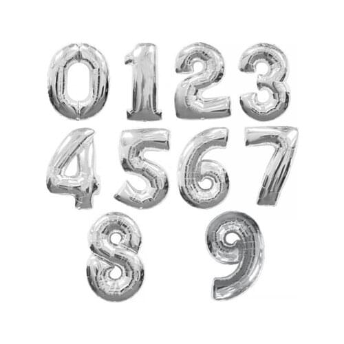 32 inch digital aluminum balloon Silver balloon