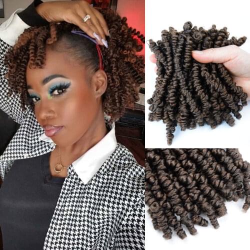 Bob Spring Twist crochet Hair Ombre Colors Synthetic Braiding Hair Extensions Crochet Braids For Black women