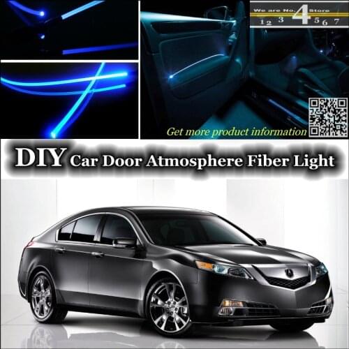 For Acura TL interior Ambient Light Tuning Atmosphere Fiber Optic Band Lights Inside Door Panel illumination Not EL light