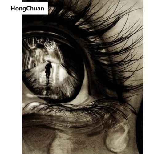 Beautiful Eyes 5D DIY Square/Round Diamond Painting Mosaic Cross Embroidery Home Decoration Mural Christmas Gifts New Year