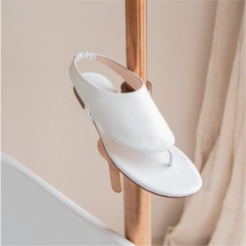 Summer Shoes Women Genuine Leather Flat Sandals Fashion Thong Sandal Women Beach Shoes High Quality