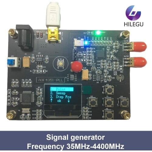 ADF4351 Signal Generator Module 35MHz-4400MHz RF Signal Source Sweeper STM32 OLED