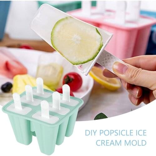 Silicone Ice Popsicle Mold Set with Funnel and Cleaning Brush BPA Free Easy Release Ice Pop Maker Children DIY Frozen Popsicle