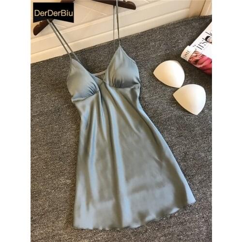 Babydoll Nightdress Sleepshirts Women Nightdress Female Sexy Solid Stitching Sling Nightgowns Ladies Sexy Lingerie Sleepdress