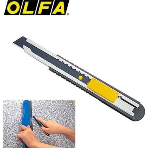 OLFA FWP-1 12.5mm Medium Size Cutter Wallpaper Knife ABS+Alloy Steel Utility Knife for Cutting Paper, Film, Leather, Tape Etc