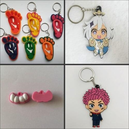 Wholesale Customization PVC Keychains Your Own Personalized Design Logo Custom Design Key Ring Keychain