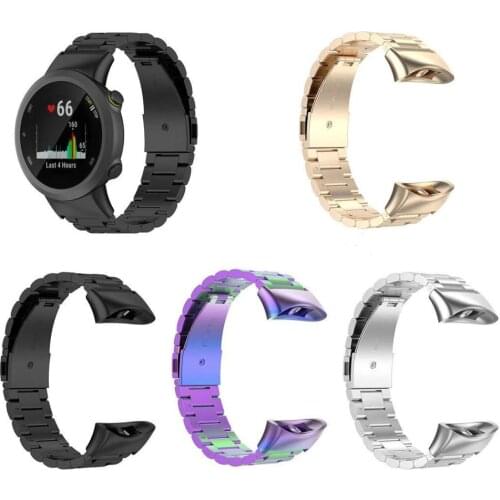 Watchband For Garmin Forerunner 45/45S STAINLESS STEEL Band For Garmin Swim2 Watch Quick Release Wrist Strap Bracelet
