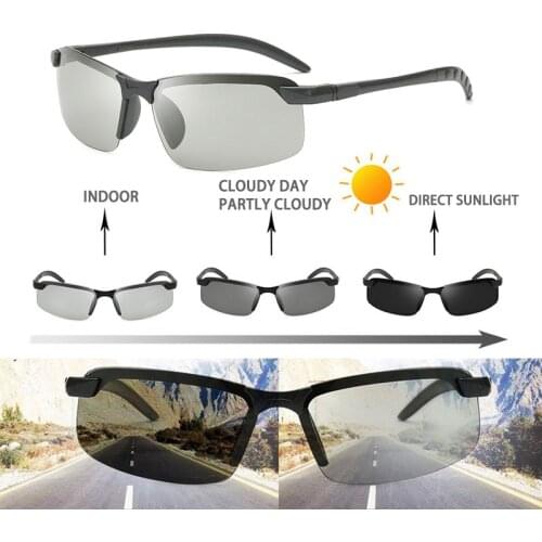 Day Night Vision Glasses Photochromic Sunglasses Men Polarized Driving Glasses Change Color Sun Glasses Goggle Eyewear UV400