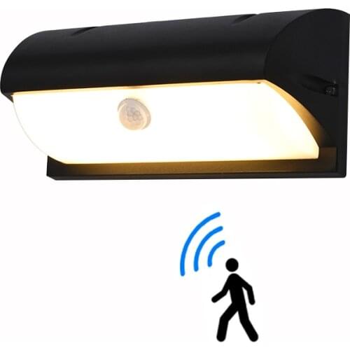 Outdoor Waterproof IP65 Wall Lamp 12W 15W Porch Light AC85-265V Garden lamp Decoration Motion Sensor Night Wall light