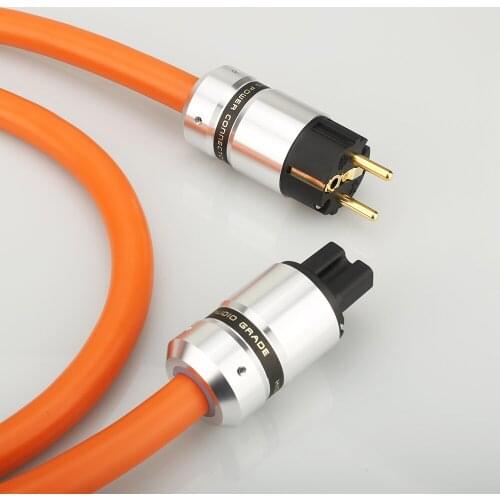 New Audiocrast P113 5N OFC Pure Copper European standard Power Connector EU Schuko Power Cord HIFI