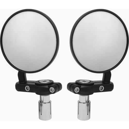 22mm Universal Motorcycle Mirror Aluminum Black Handle Bar End Rearview Side Mirrors Motor Accessories Moto Mirror