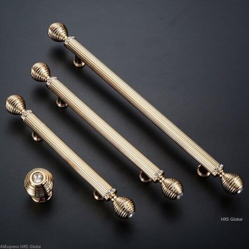 HXS Zinc Alloy Gold Cabinet Knobs Black Kitchen Door Handles Drawer Cupboard Door Handle Cabinet Handles for Furniture Hardware