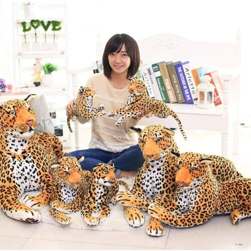 1pcs 30cm Simulation Leopard Panther simulation animal gift plush high quality classic toys for children gift free shipping