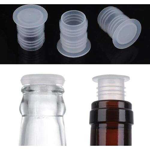 10 /20 Pcs White Plastic Wine Bottle Stopper Cap Thickening Type Environmental Grade Bottle Beer Sealer Plug Bar Tools Parts