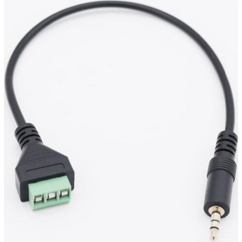 10x 3.5mm 1/8" Stereo TRS Male Plug 3 Pole To 3Pin AV Screw Video Shield Balun Terminal Connector Solderless Block Adapter Cable