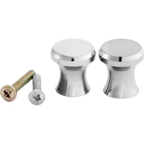 2Pcs Aluminum Knobs Pull Handles Cupboard Drawer Door Kitchen Metal Decorative Furniture Fitting Metal handle Silver Single Hole
