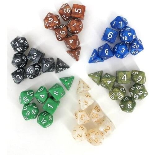 2019 7pcs/Set Digital dice Game for Super Universe Galaxy DND Dice Set D4-D20 for Dungeons and Dragons RPG Best Gifts