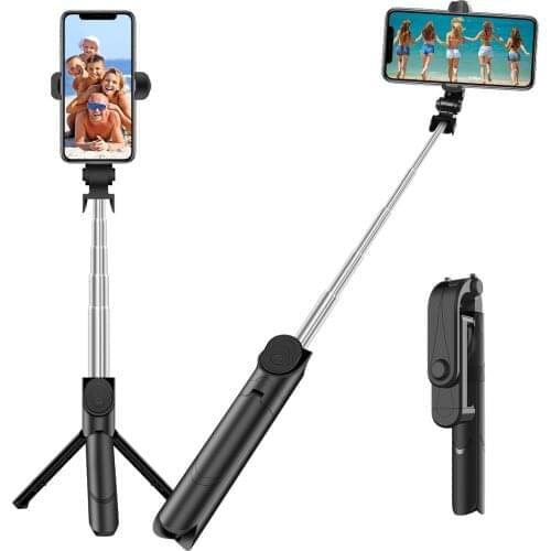 3 in 1 wireless bluetooth selfie stick for iPhone IOS Android foldable tripod stand expandable monopod mini