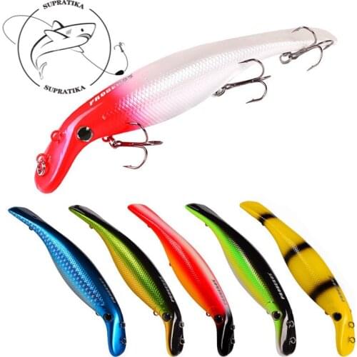 3D Simulation Eyes 6pcs/set Artificial Floating Water Plastic Hard Bait Anti-corrosion Bass 4# 15cm/33g With Sharp Treble Hook