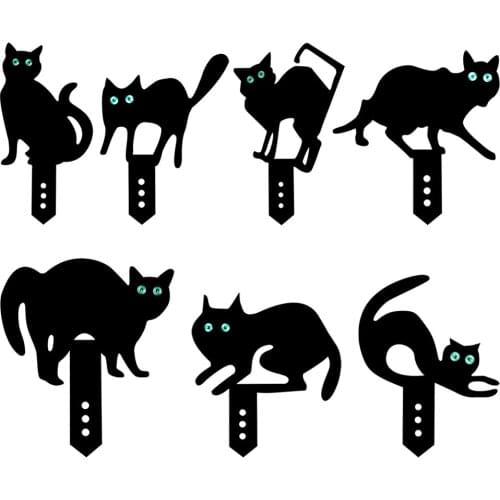 Acrylic Cat Decor, Cats Yard Art Garden Lawn Floor Decoration Ornament, Animal Shape Decor for Outdoor Lawns Gardens Backyards