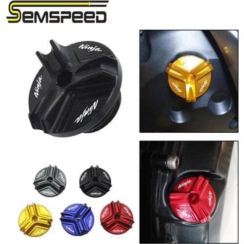 CNC Aluminum Oil Engine Screws Oil Filler Cap Plug Cover For KAWASAKI NINJA 400 Ninja400 2018 2019 2020 Motorcycle Accessories